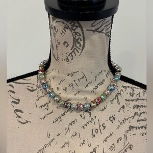 Vintage Rodrigo Otazu Swarovski Crystal mixed rhinestone necklace